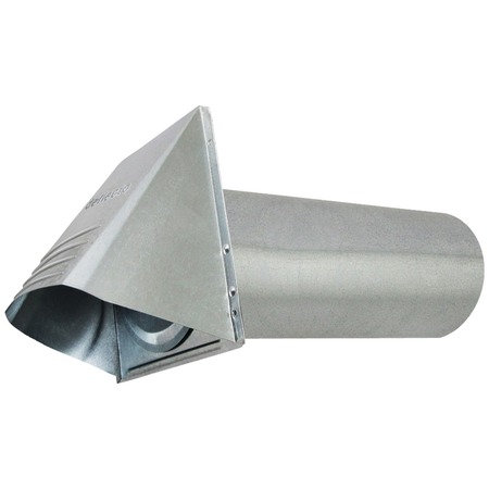 Deflecto Wide-Mouth Galvanized 4" Vent Hood GVH4
